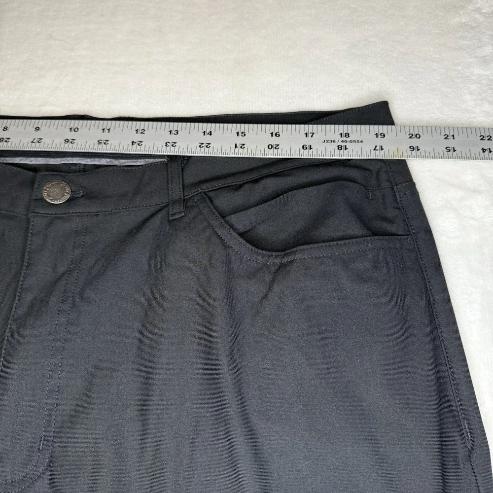 Hickey Freeman Men's Pants 38x32 Black‎ Dress Slacks Golf Performance Flat Front